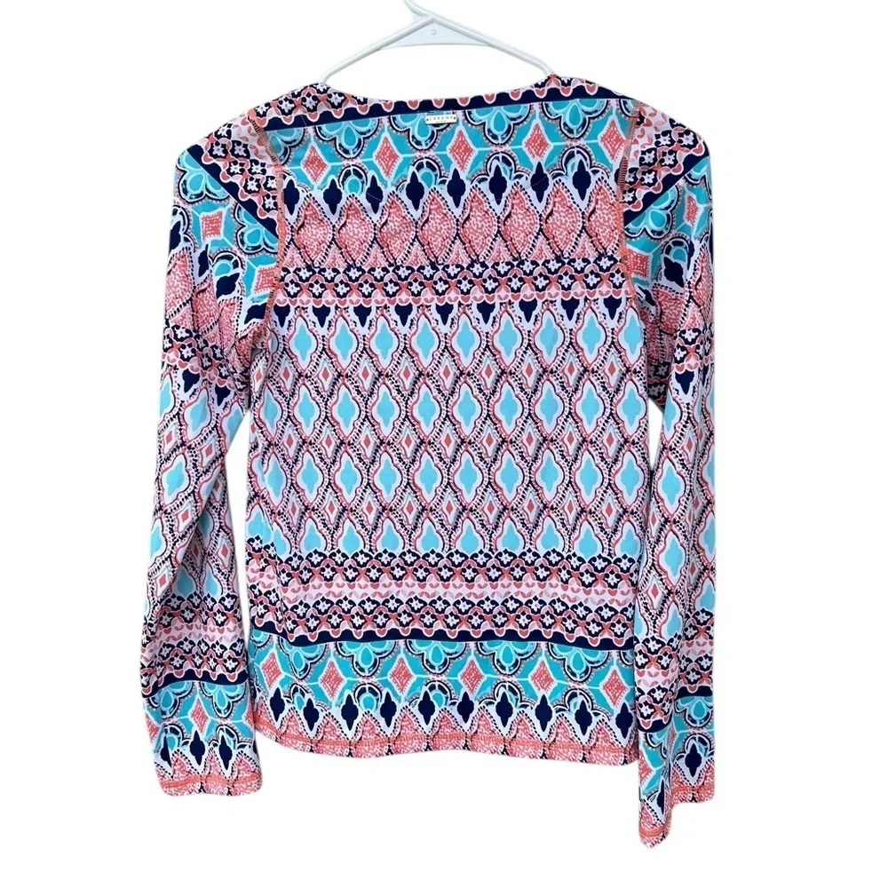 NWT Cabana Life Girl’s St. Barts Wash Guard Long Sleeve Swim Top - Size 12
